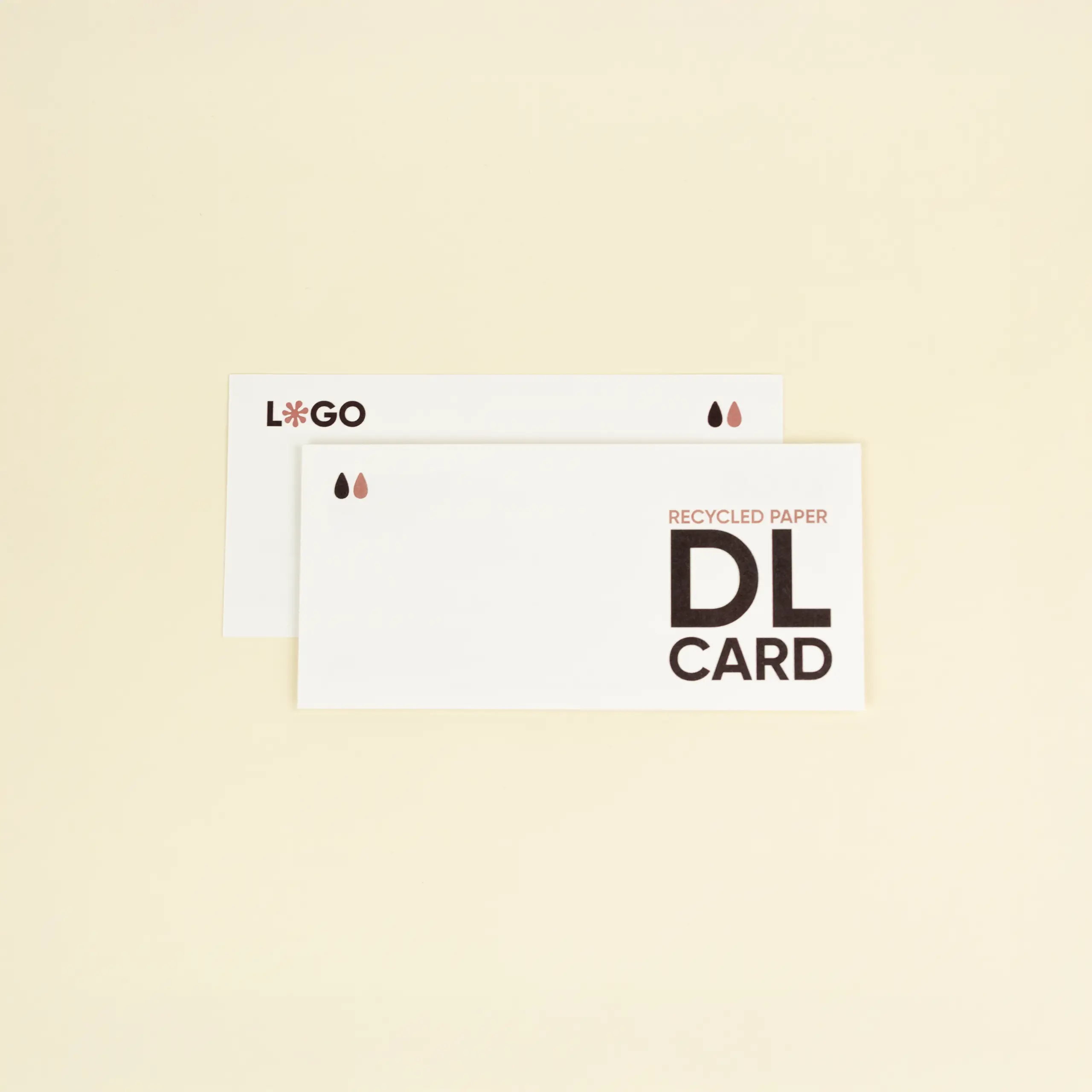 PAPIER ÉCOLOGIQUE: Carte DL. 21×10 cm.