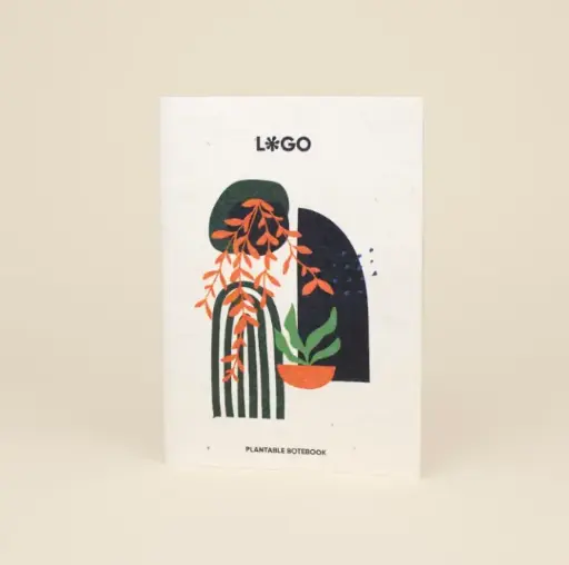 SHON: Eco-friendly notebook with seed paper cover. Full color printing on front and back cover