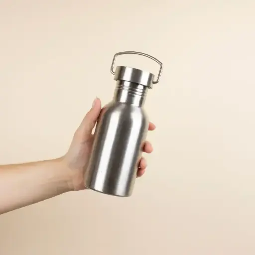 [007007] CUB: Gourde en acier inox 500 ml. Impression en quadri 